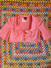 Load image into Gallery viewer, Cropped vintage pink button up
