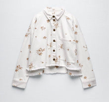 Load image into Gallery viewer, Zara white denim jacket
