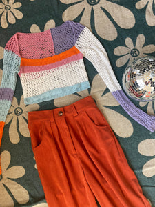 Multicolored knit top
