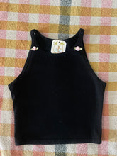 Load image into Gallery viewer, Black Rose Embellished Tank Top
