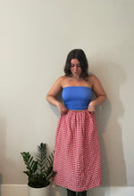 Load image into Gallery viewer, Handmade Red Checkered Skirt
