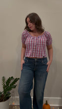 Load image into Gallery viewer, Strawberry Fields Handmade Plaid Top
