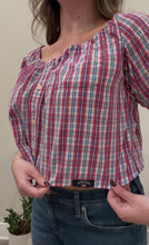 Load image into Gallery viewer, Strawberry Fields Handmade Plaid Top
