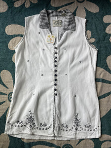 Floral cotton vest
